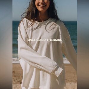 Daily drills oversized lightweight thermal- white